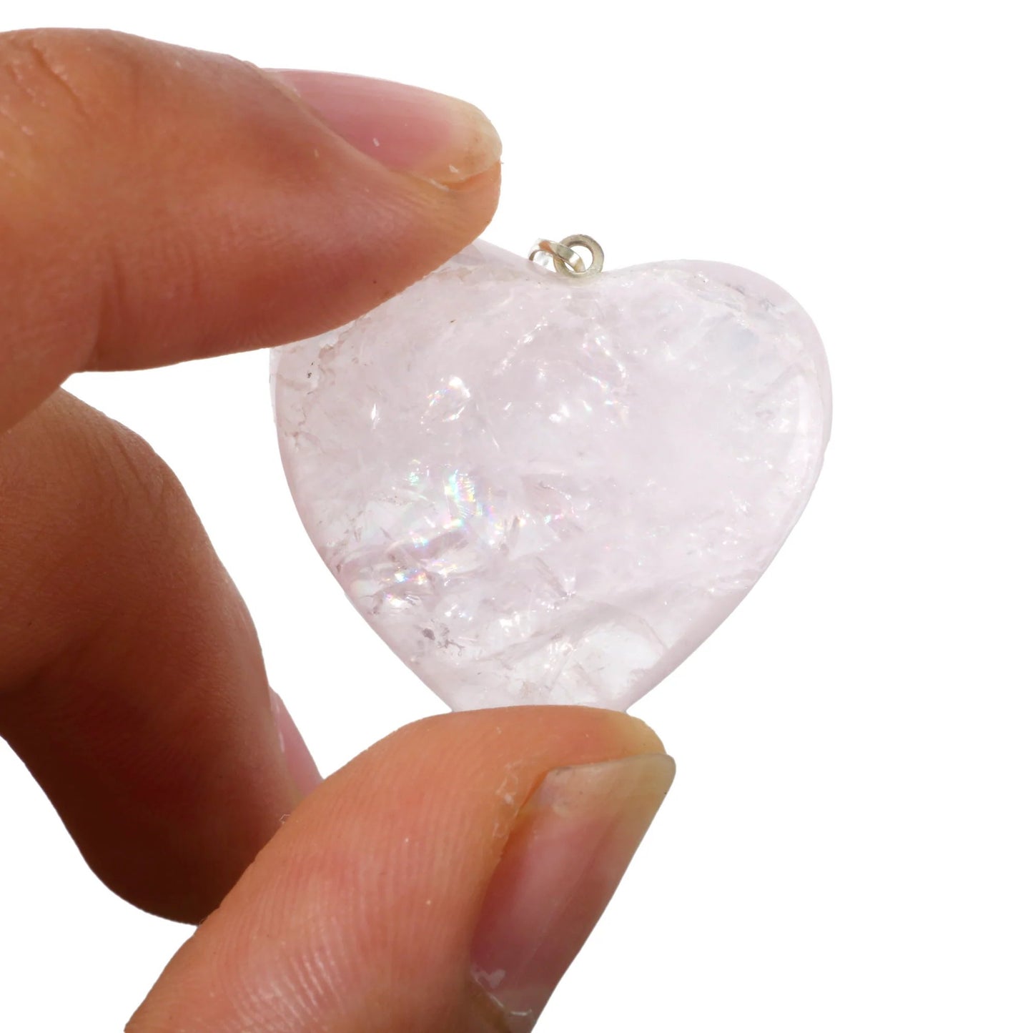 Rose Quartz Heart Pendant – 1" | The Root and Crown image 0