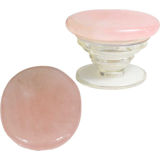 Rose Quartz Gemstone Cell Phone Grip Holder image 0