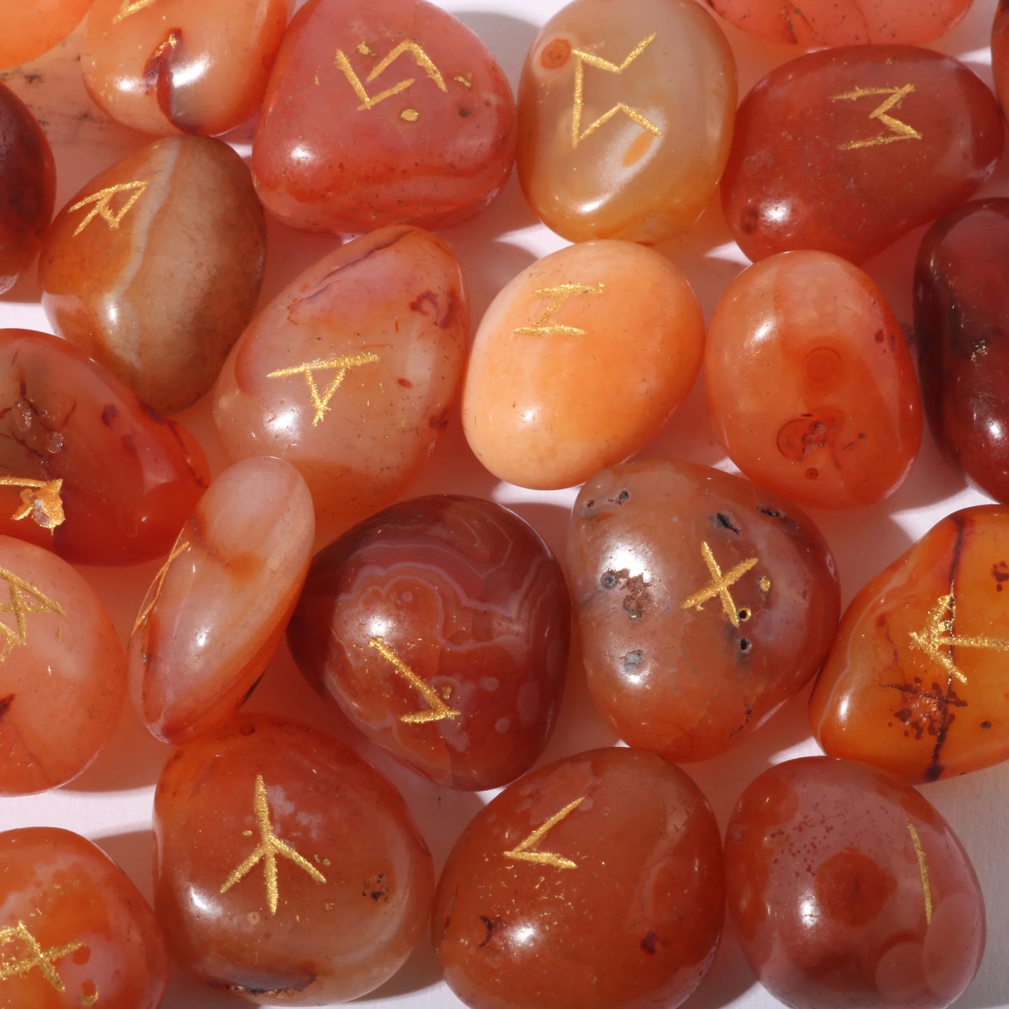 Carnelian Rune Stone Set | 25-Piece Divination Set image 2
