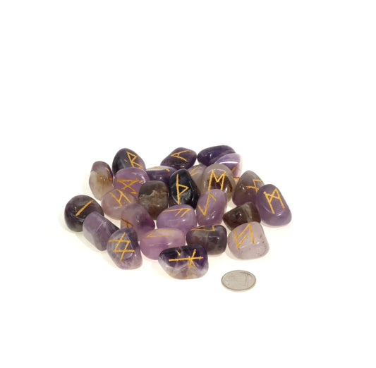 Amethyst Rune Stone Set | 25-Piece Divination Set image 0
