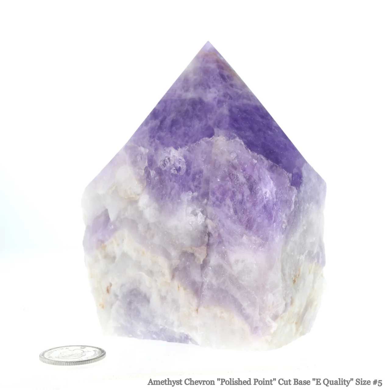Amethyst Chevron Cut Base, Polished Point Tower #5 image 2