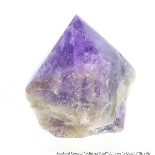 Amethyst Chevron Cut Base, Polished Point Tower #5 image 1